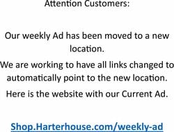 Current weekly ad Harter House