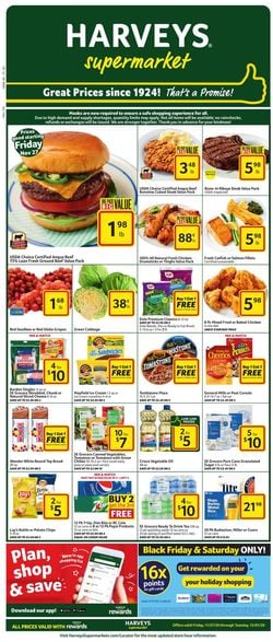 Catalogue Harveys Supermarket Black Friday 2020 from 11/27/2020