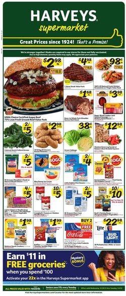 Catalogue Harveys Supermarket from 12/29/2021