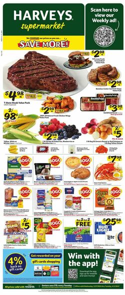 Current weekly ad Harveys Supermarket