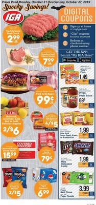 Catalogue IGA from 10/21/2019