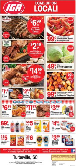 Catalogue IGA from 09/22/2021