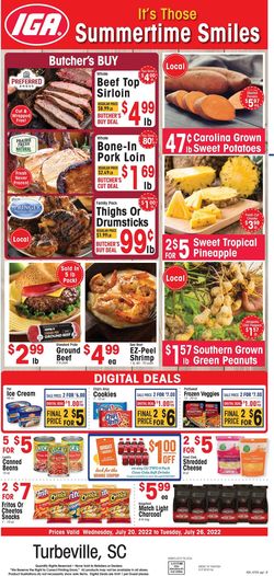 Catalogue IGA from 07/20/2022