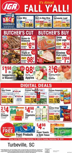 Catalogue IGA from 09/13/2023