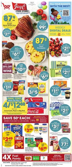 Catalogue Jay C Food Stores EASTER AD 2022 from 04/13/2022