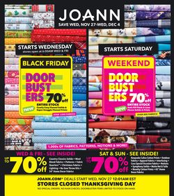 Catalogue Jo-Ann -  Black Friday Ad 2019 from 11/27/2019