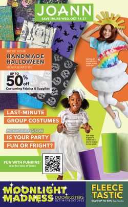 Catalogue Jo-Ann Halloween 2021 from 10/14/2021