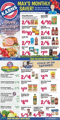 Catalogue Karns Quality Foods HOLIDAYS 2021 from 11/30/2021