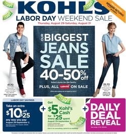 Catalogue Kohl's from 08/29/2019