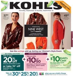 Catalogue Kohl's from 09/12/2019