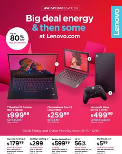 Catalogue Lenovo Black Friday 2020 from 11/16/2020