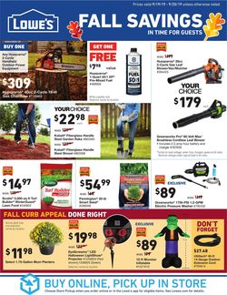 Catalogue Lowe's from 09/19/2019