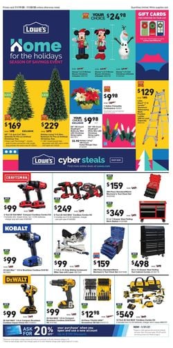 Catalogue Lowe's Holidays 2020 from 11/19/2020