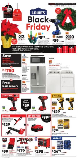 Catalogue Lowe's BLACK FRIDAY WEEK 2021 from 11/25/2021