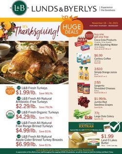 Catalogue Lunds & Byerlys THANKSGIVING 2021 from 11/18/2021