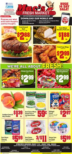 Catalogue Mac's Freshmarket from 07/13/2022