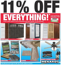 Catalogue Menards from 08/11/2019