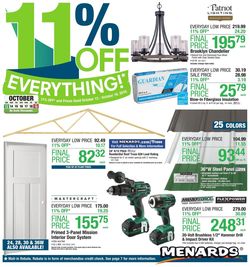 Catalogue Menards from 10/13/2019