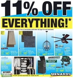 Catalogue Menards from 10/20/2019