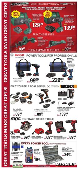 Catalogue Menards Tools 2020 from 12/15/2020