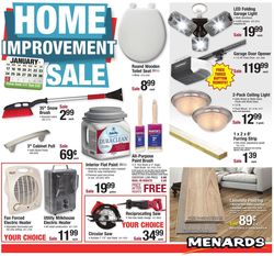 Catalogue Menards Home Improvement Sale 2021 from 01/17/2021