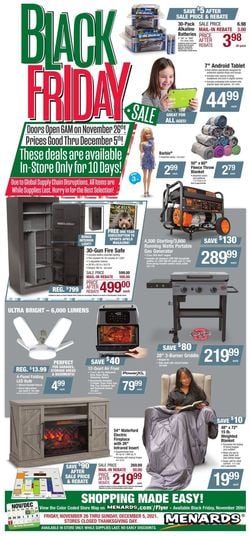 Catalogue Menards BLACK FRIDAY 2021 from 11/26/2021