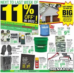 Catalogue Menards from 11/09/2022