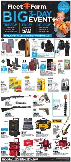 Catalogue Mills Fleet Farm Black Friday 2020 from 11/25/2020