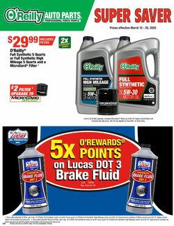 Catalogue O'Reilly Auto Parts from 03/12/2025