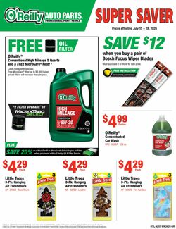 Catalogue O'Reilly Auto Parts from 07/15/2026