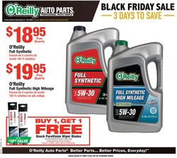 Catalogue O'Reilly Auto Parts Black Friday 2020 from 11/27/2020