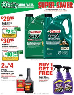 Catalogue O'Reilly Auto Parts from 08/11/2021