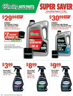 Catalogue O'Reilly Auto Parts from 08/14/2024