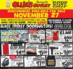 Catalogue Ollie's Black Friday 2020 from 11/27/2020