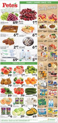 Catalogue Pete's Fresh Market from 07/17/2019