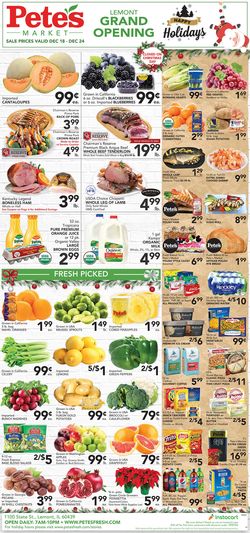 Catalogue Pete's Fresh Market - Holidays Ad 2019 from 12/18/2019