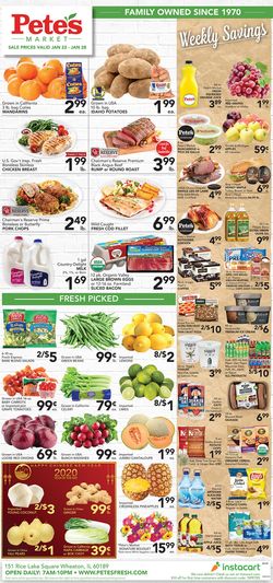 Catalogue Pete's Fresh Market from 01/22/2020