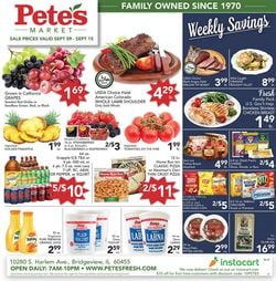 Catalogue Pete's Fresh Market from 09/09/2020