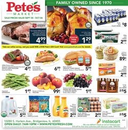 Catalogue Pete's Fresh Market from 09/30/2020