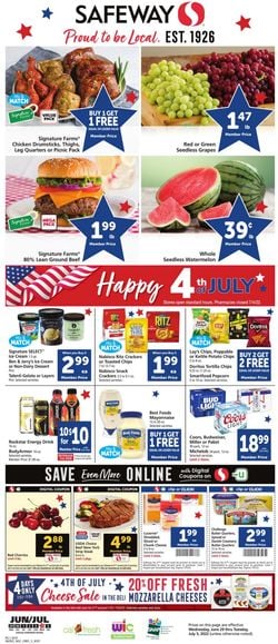 Catalogue Safeway - 4th of July Sale from 06/29/2022