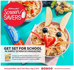 Catalogue Schnucks from 07/31/2019