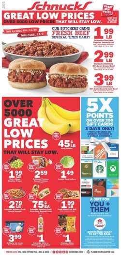 Catalogue Schnucks from 11/29/2019