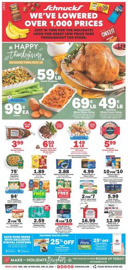 Catalogue Schnucks Thanksgiving  2020 from 11/18/2020