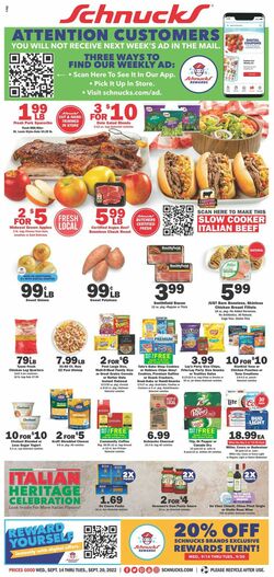 Catalogue Schnucks from 09/14/2022