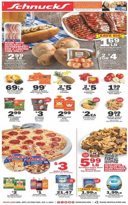 Catalogue Schnucks from 09/25/2024