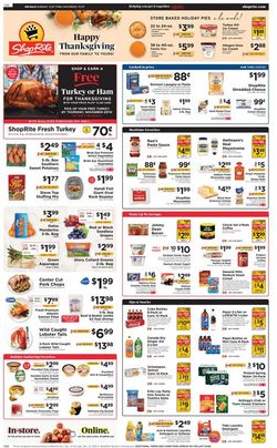 Catalogue ShopRite THANKSGIVING 2021 from 11/21/2021