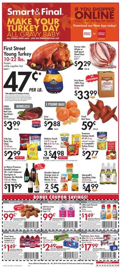 Catalogue Smart and Final - Thanksgiving Ad 2019 from 11/20/2019