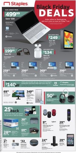 Catalogue Staples - Black Friday Ad 2019 from 11/28/2019