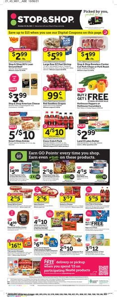 Catalogue Stop and Shop from 10/22/2021