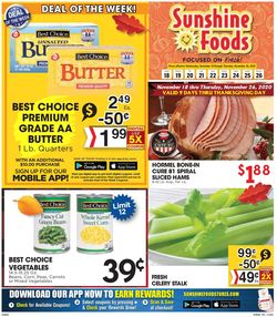 Catalogue Sunshine Foods Thanksgiving ad 2020 from 11/18/2020